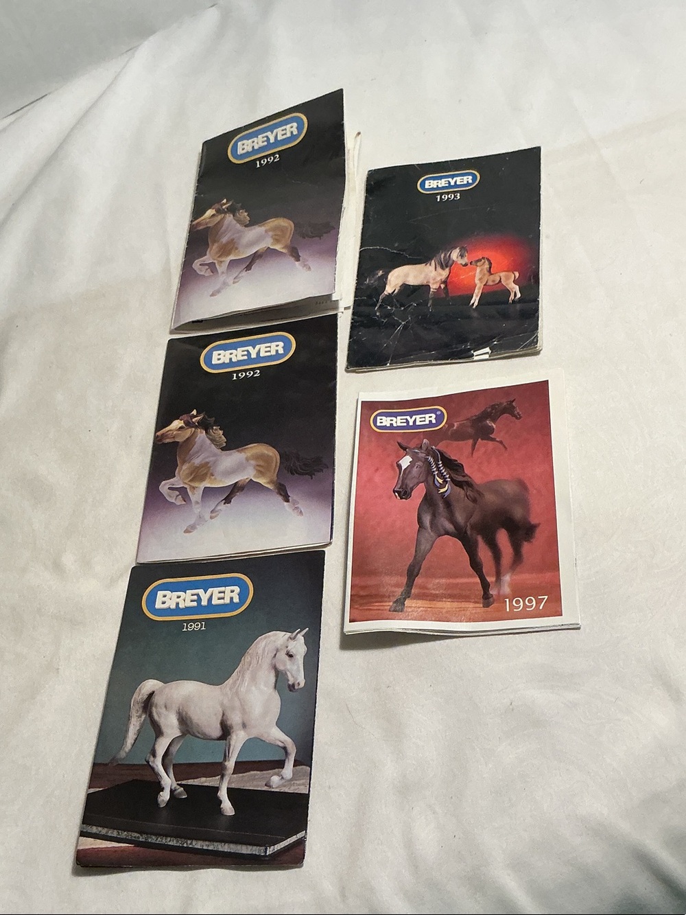 Breyer Multi-Color Horse Catalogs 1991, 1992, 1993, 1997